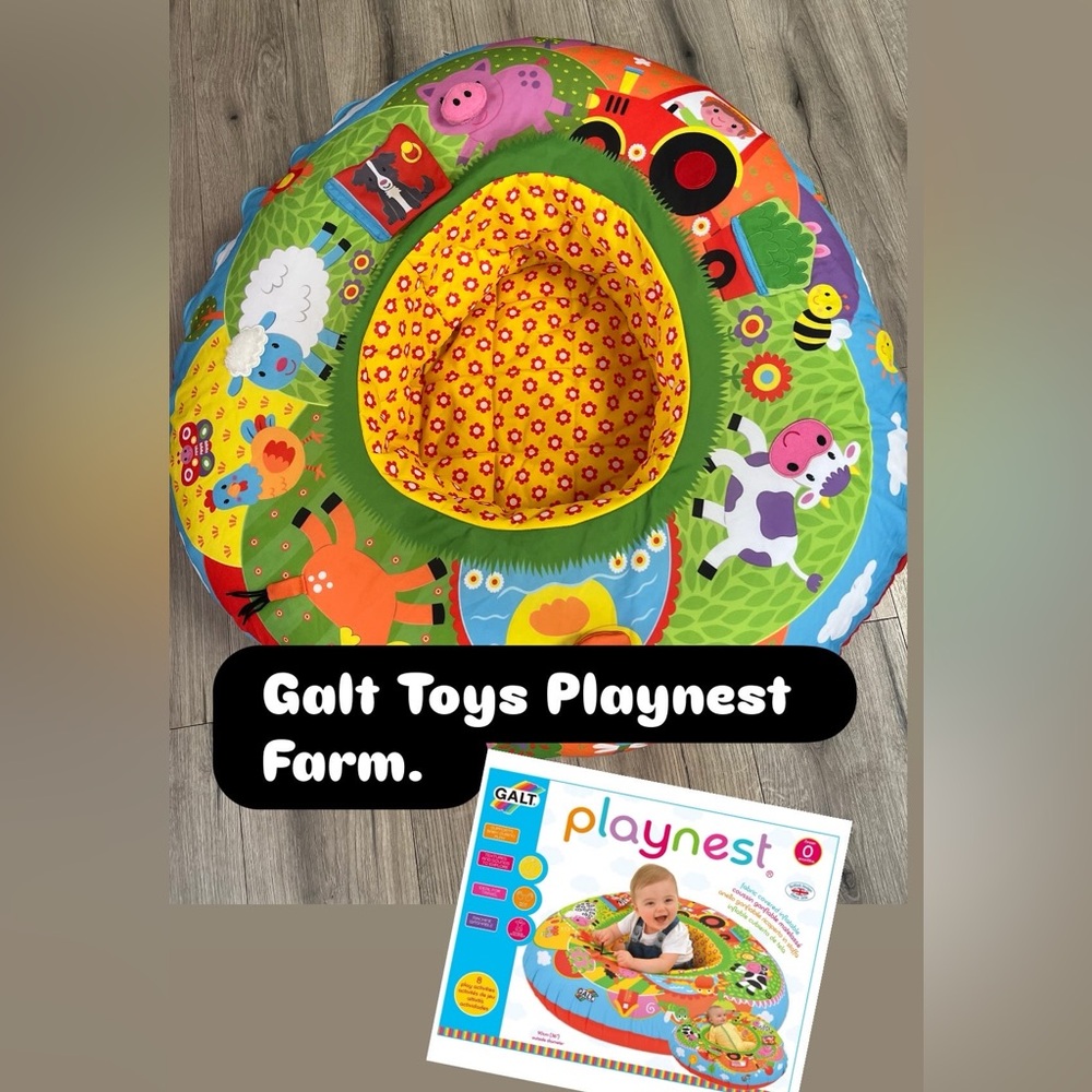 Galt Toys Playnest Farm, an inflatable baby activity center and floor seat